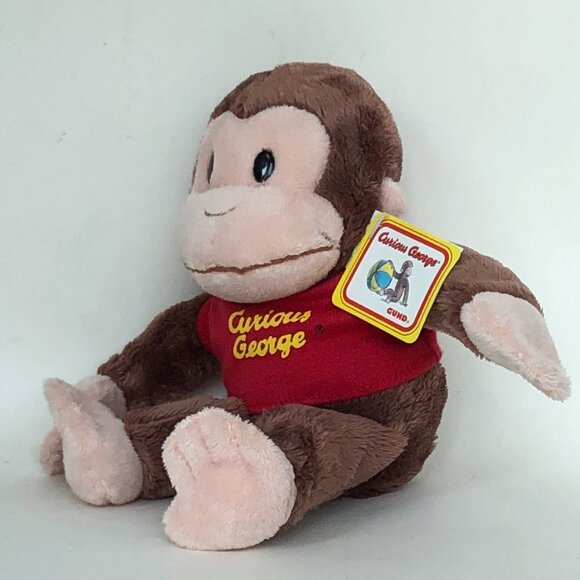 New w/ Tag🙈 Gund Curious George Red Shirt & Yellow Shirt Plush  Set 🐵8" - Picture 14 of 16